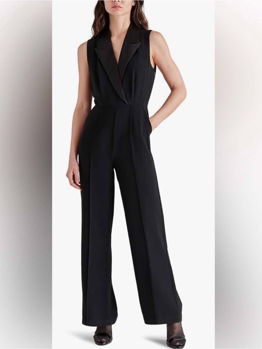 LOFT Black Sleeveless Blazer Jumpsuit - Picture 6 of 8